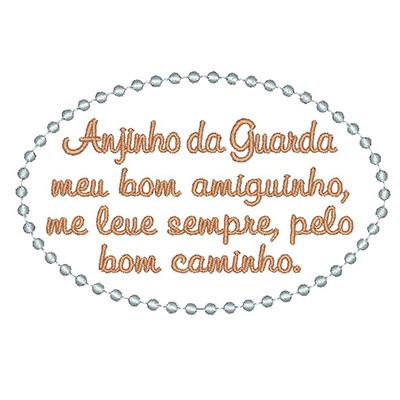 Matriz de matriz Matriz De Bordado Moldura Oração Anjo Da Guarda